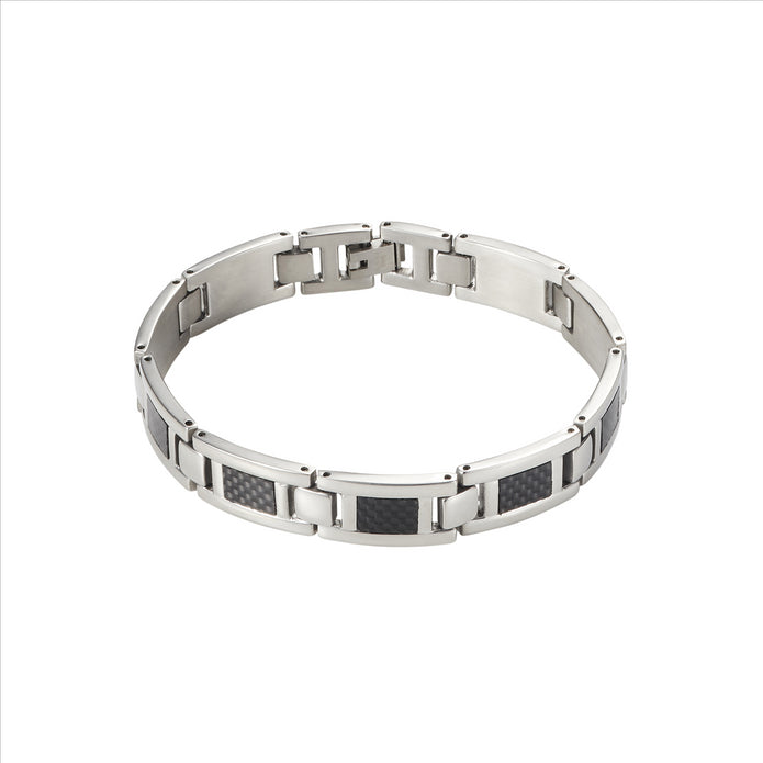 Stainless Steel Carbon Fibre Bracelet