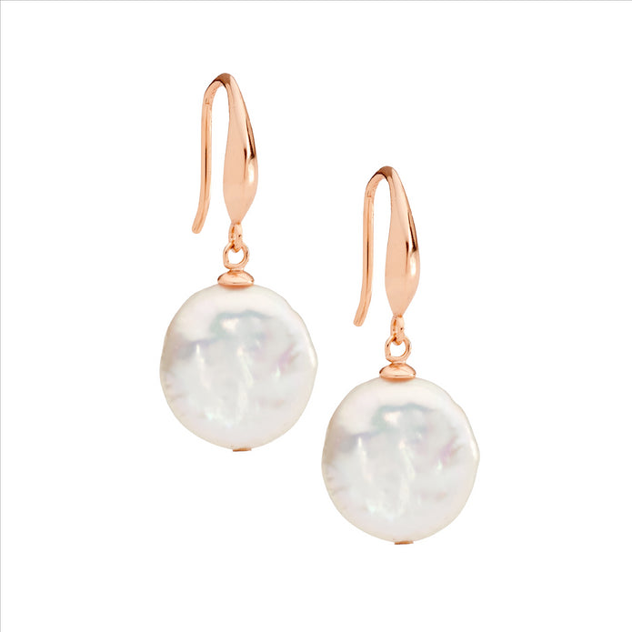 Sterling Silver RGP Pearl Drop Earrings