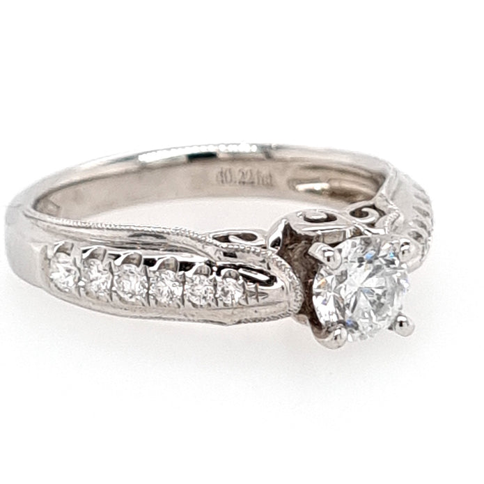 18ct White Gold Brilliant Cut Diamond Ring 2