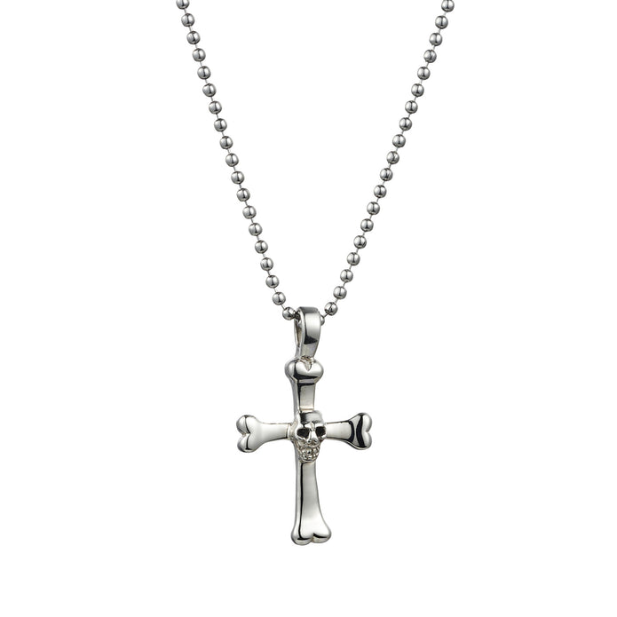 Stainless Steel Cross/skull Pendant