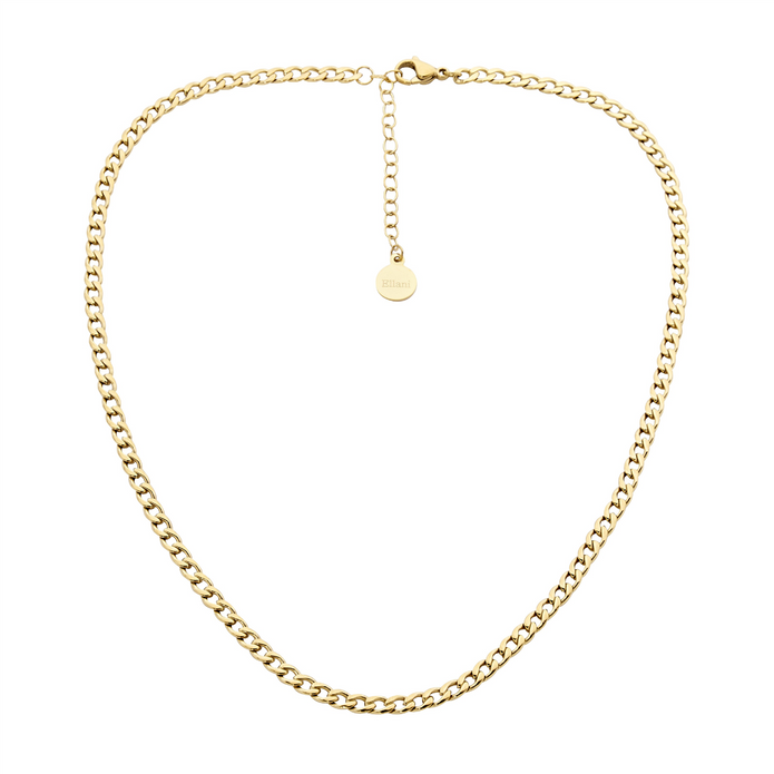 Ellani Stainless Steel Ygp Curb Chain Necklace