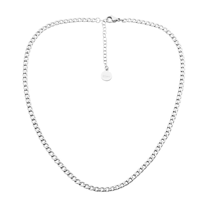Ellani Stainless Steel Curb Chain Necklace