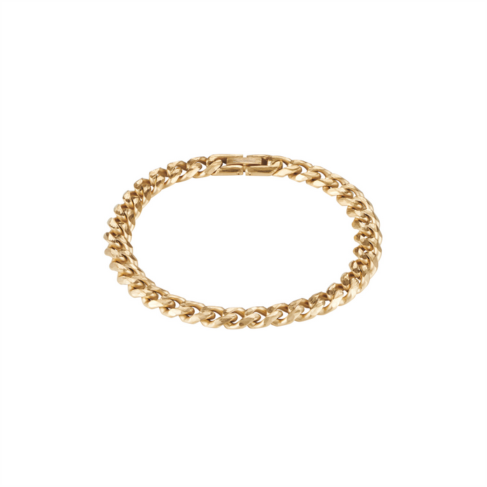 14k Ygp Stainless Steel Bracelet