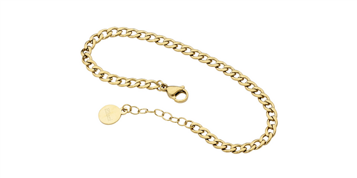 Ellani Stainless Steel Ygp Curb Chain Bracelet