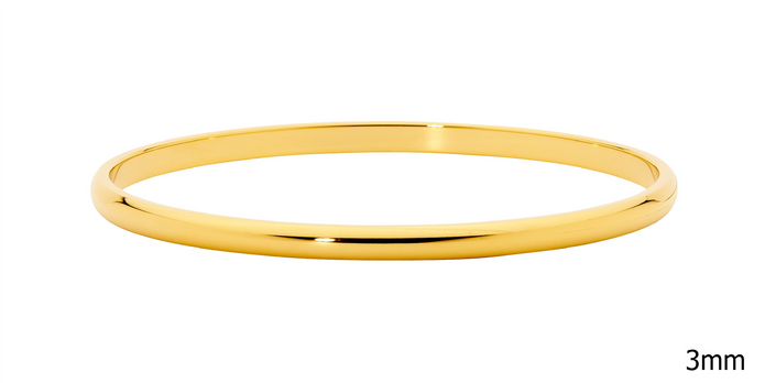 Ellani Stainless Steel Gp 3mm Bangle