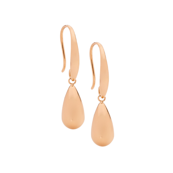 Ellani Stainless Steel Rgp Tear Drop Earrings