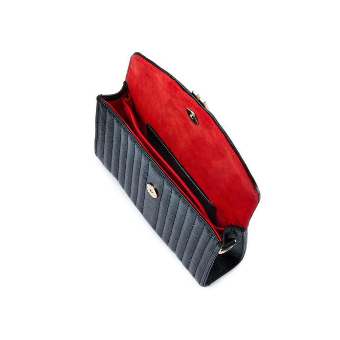 Wolf Mimi Crossbody Bag With Wristlet Black Leather