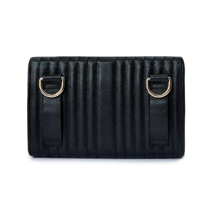 Wolf Mimi Crossbody Bag With Wristlet Black Leather
