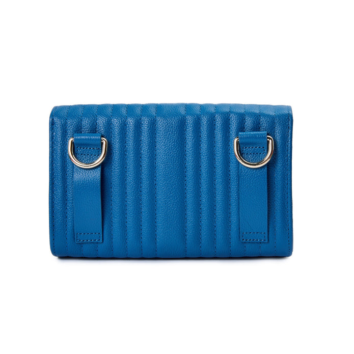 Wolf Mimi Crossbody Bag Blue Leather