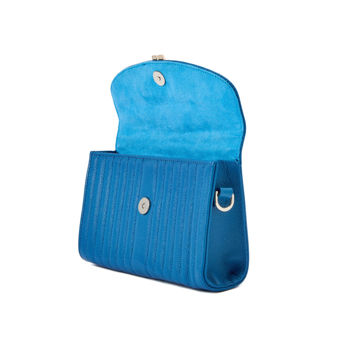 Wolf Mimi Crossbody Bag Blue Leather