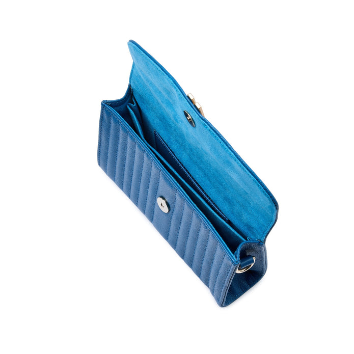 Wolf Mimi Crossbody Bag Blue Leather