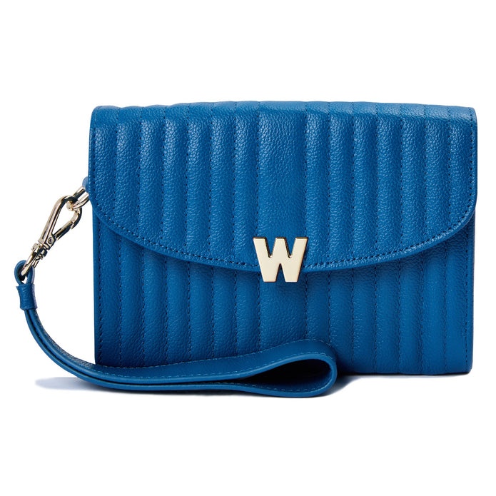 Wolf Mimi Crossbody Bag Blue Leather