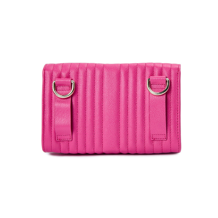 Wolf Mimi Crossbody Bag With Wristlet Pink Leather
