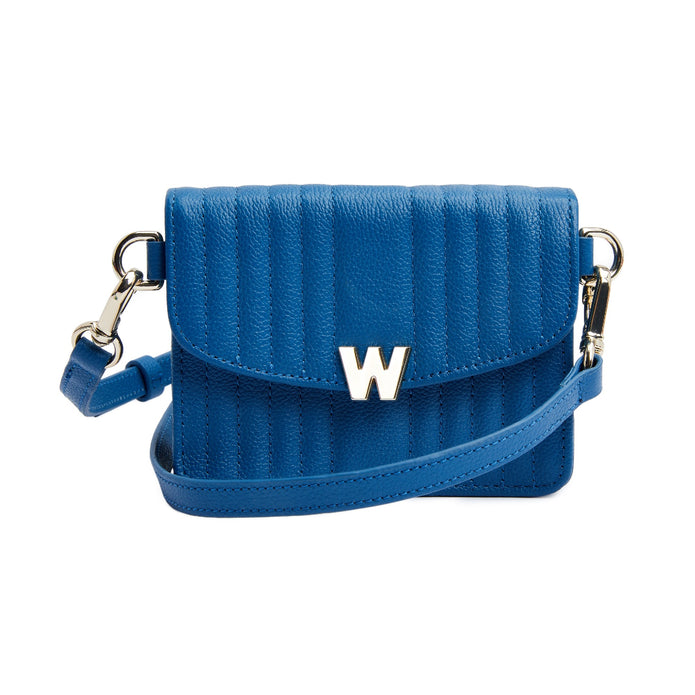 Wolf Mimi Mini Bag With Wristlet Marine Blue Leather