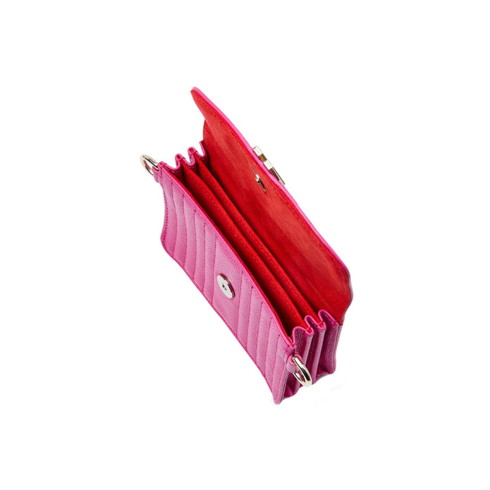 Wolf Mimi Mini Bag With Wristlet Pink Leather