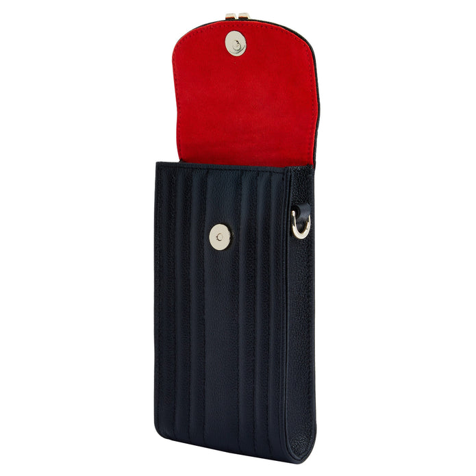 Wolf Mimi Phone Case With Wristlet Black Leather