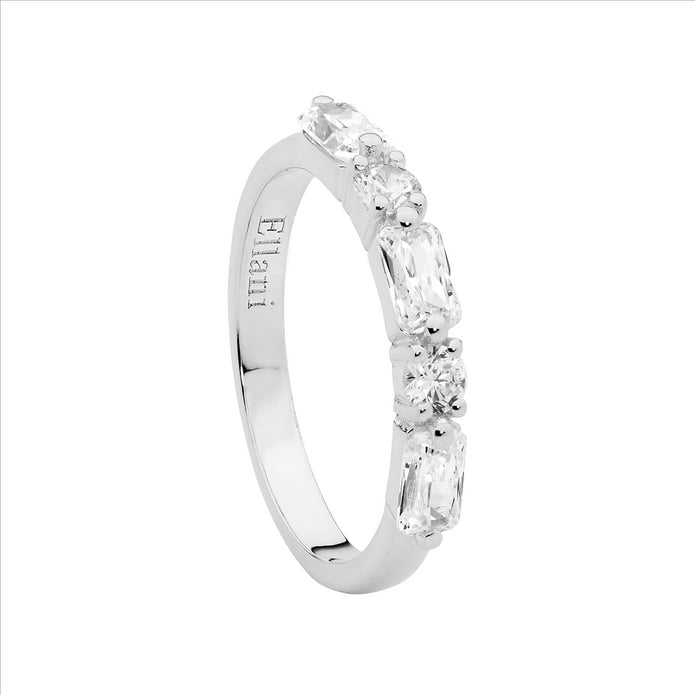 Ellani Sterling Silver Cz Ring