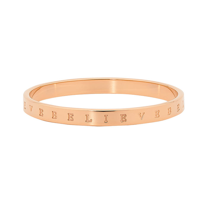 Ellani Stainless Steel 7mm Rgp Believe Bangle