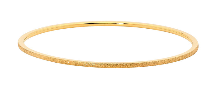 Ellani Stainless Steel 2mm Gp Sandblast Bangle