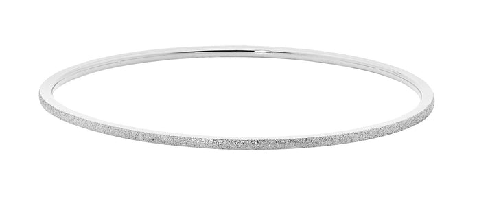Ellani Stainless Steel 2mm Sandblast Bangle