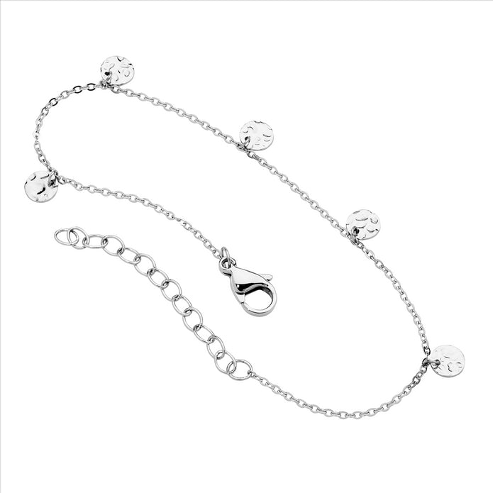 Ellani Stainless Steel 5 Disk Bracelet