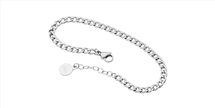 Ellani Stainless Steel Curb Chain Bracelet