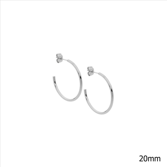 Ellani Se211s-2 Ellani Stainless Steel 20mm Hoop Earrings.