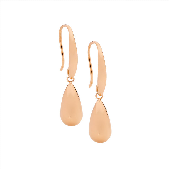 Ellani Stainless Steel Rgp Tear Drop Earrings
