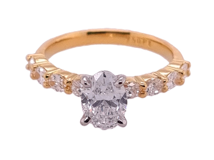 Platinum Oval cut Diamond Ring