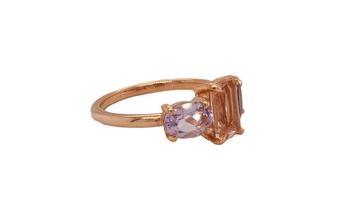 9ct Rose Gold Multi Coloured Ring