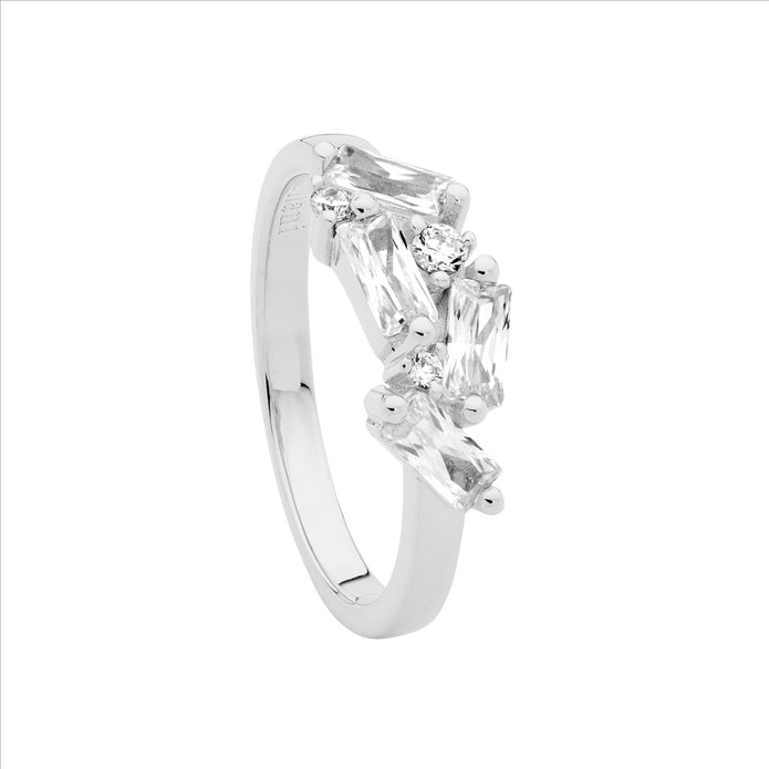 Sterling Silver CZ Cluster Ring