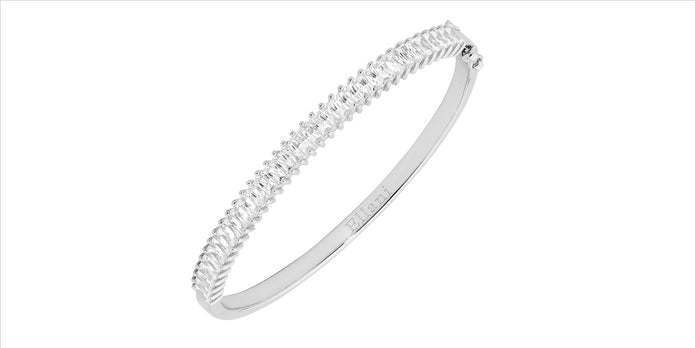 Sterling Silver CZ Bangle