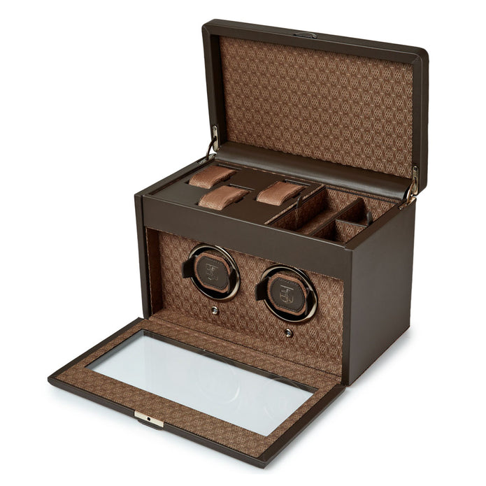 WOLF 190 Years Earth Double Watch Winder with Storage