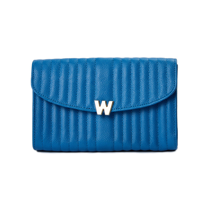 WOLF Mimi Crossbody Bag Blue Leather