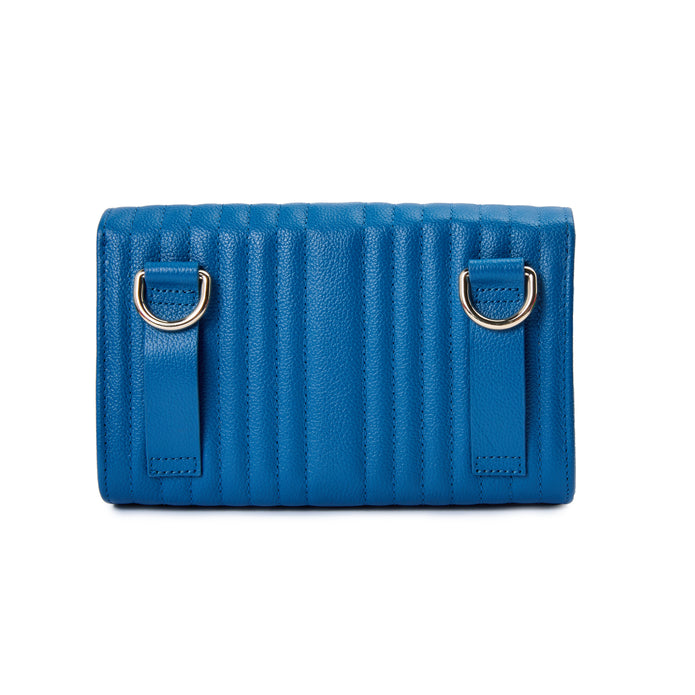 WOLF Mimi Crossbody Bag Blue Leather