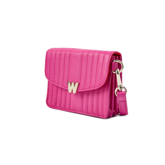 WOLF Mimi Mini Bag with Wristlet Pink Leather