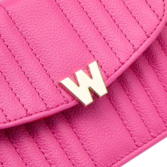 WOLF Mimi Mini Bag with Wristlet Pink Leather