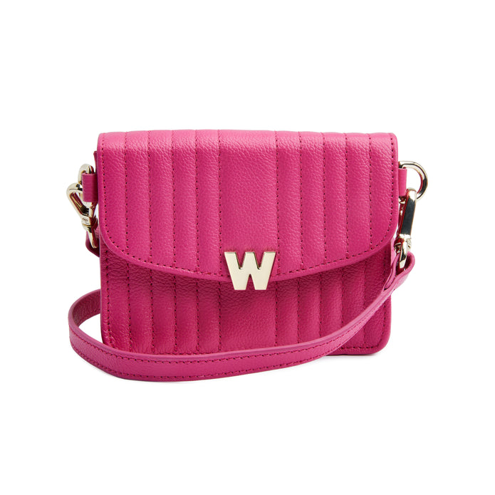 WOLF Mimi Mini Bag with Wristlet Pink Leather