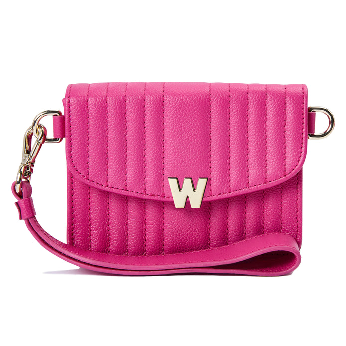 WOLF Mimi Mini Bag with Wristlet Pink Leather