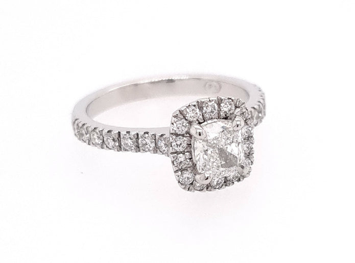 Platinum Halo Diamond Ring 2
