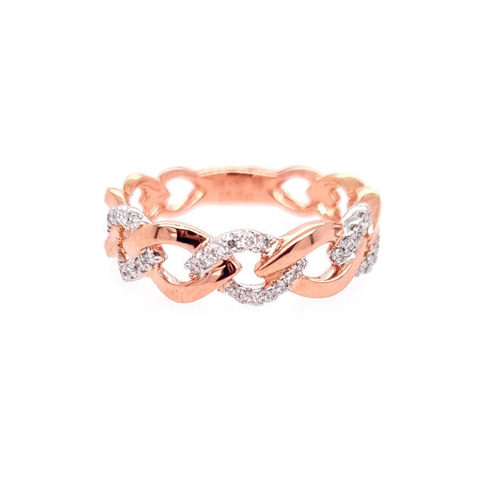 18ct Rose Gold Diamond Ring 7