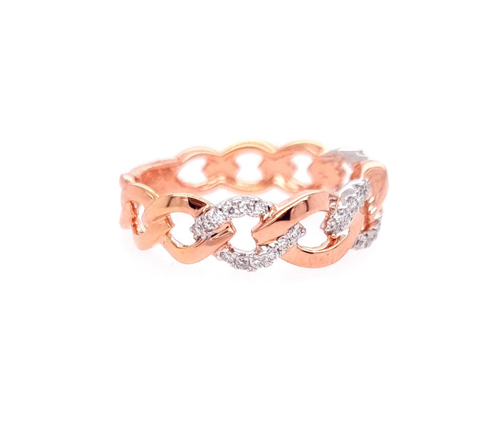 18ct Rose Gold Diamond Ring 7