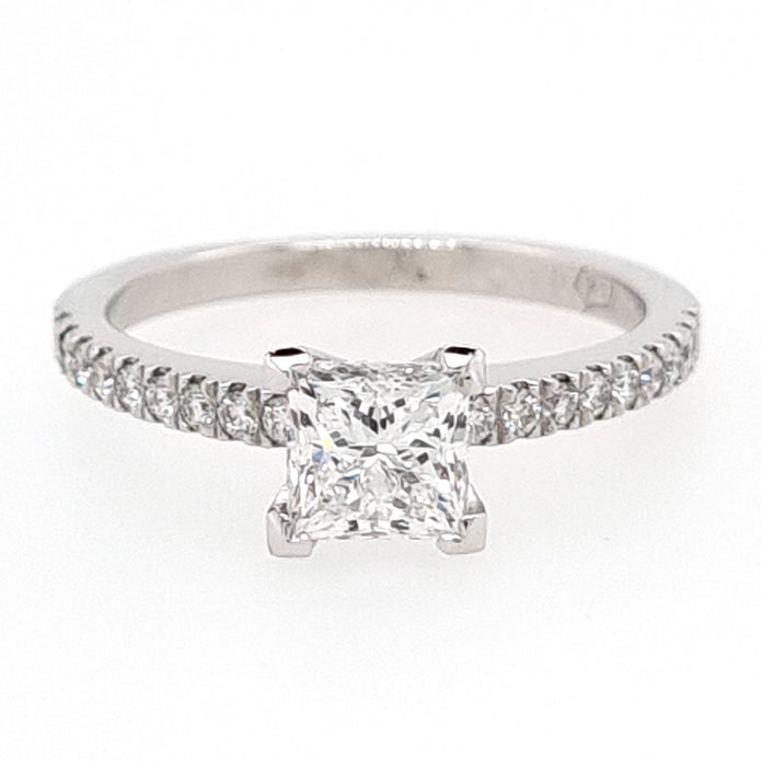 Platinum Princess Cut Diamond Ring