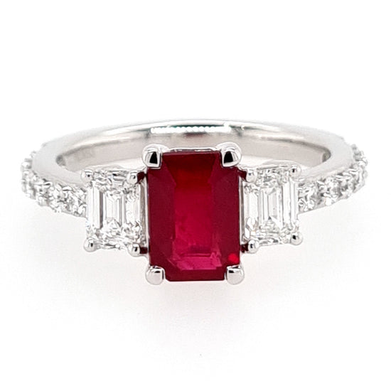 Platinum Trilogy Greenland Ruby And Diamond Ring