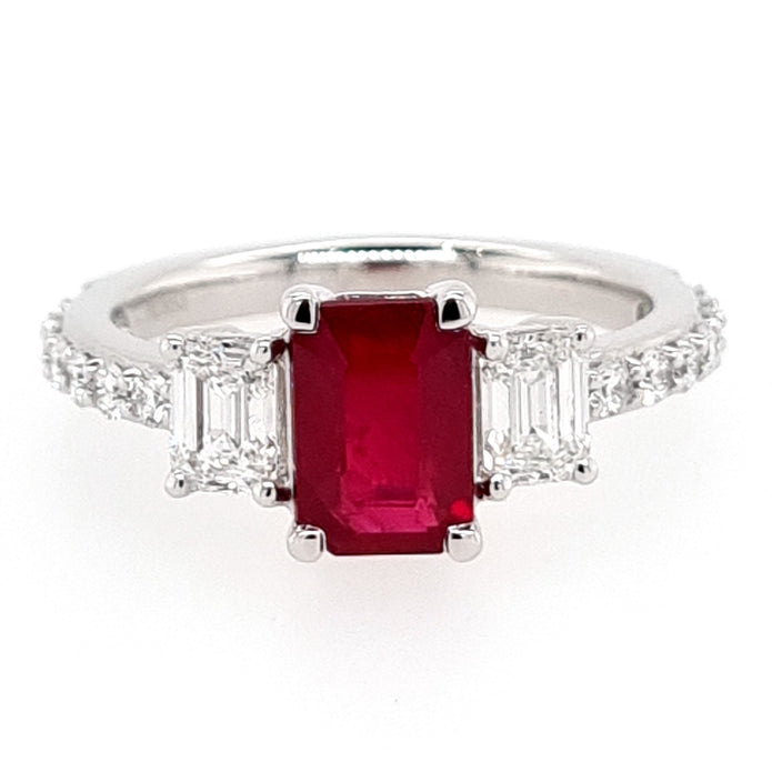 Platinum Trilogy Greenland Ruby And Diamond Ring