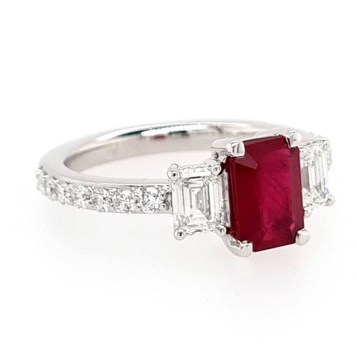 Platinum Trilogy Greenland Ruby And Diamond Ring