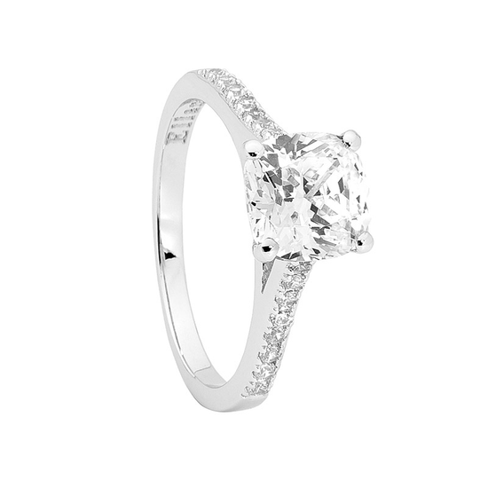 Ellani R451 Ellani Sterling Silver White Cz Ring.