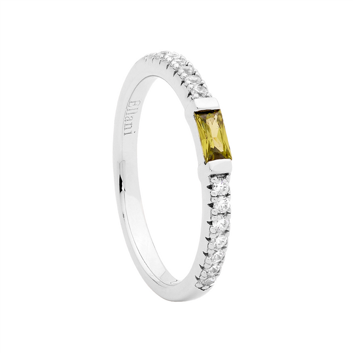 Ellani Sterling Silver Cz Band Ring