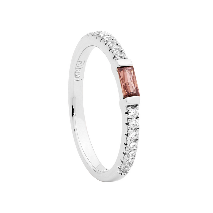 Ellani Sterling Silver Cz Band Ring 2