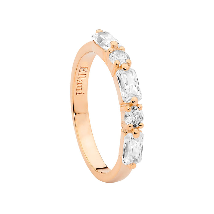 Ellani Sterling Silver Rgp Cz Ring 2